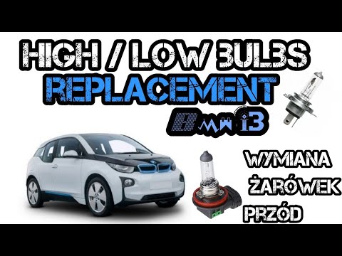Bmw i3 How to Change Replace Headlight High Low Beam Turn Signal Bulbs - wymiana żarówek przód