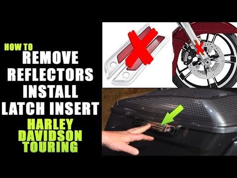 Remove Harley Davidson Reflectors Install Saddlebag Latch Inserts 2