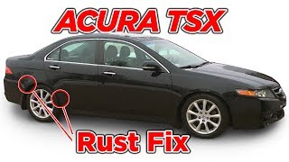 Acura TSX Rear Quarter Rust Repair Fix 2004-2008